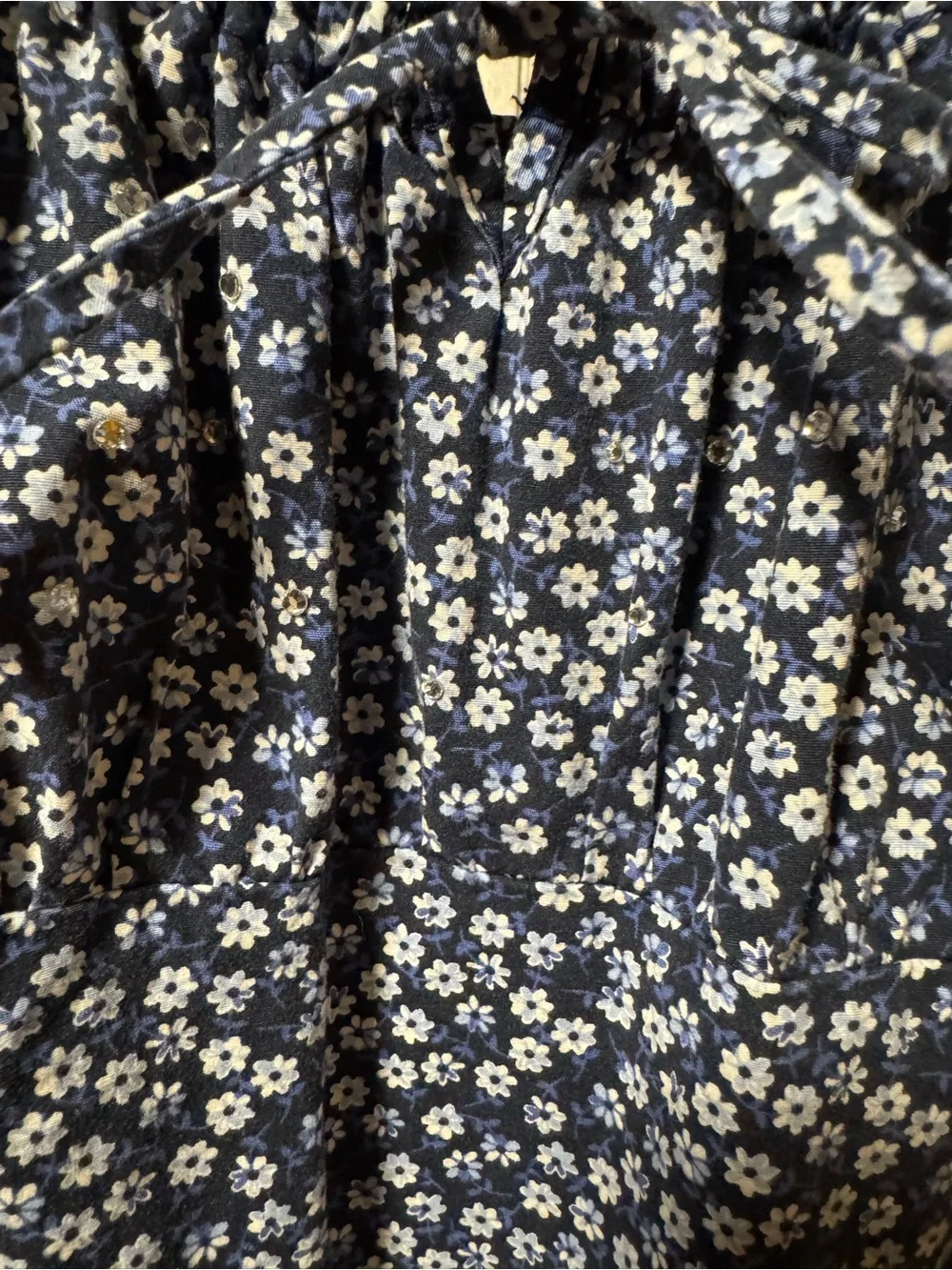 Navy Floral Spaghetti-Strap Mini Dress